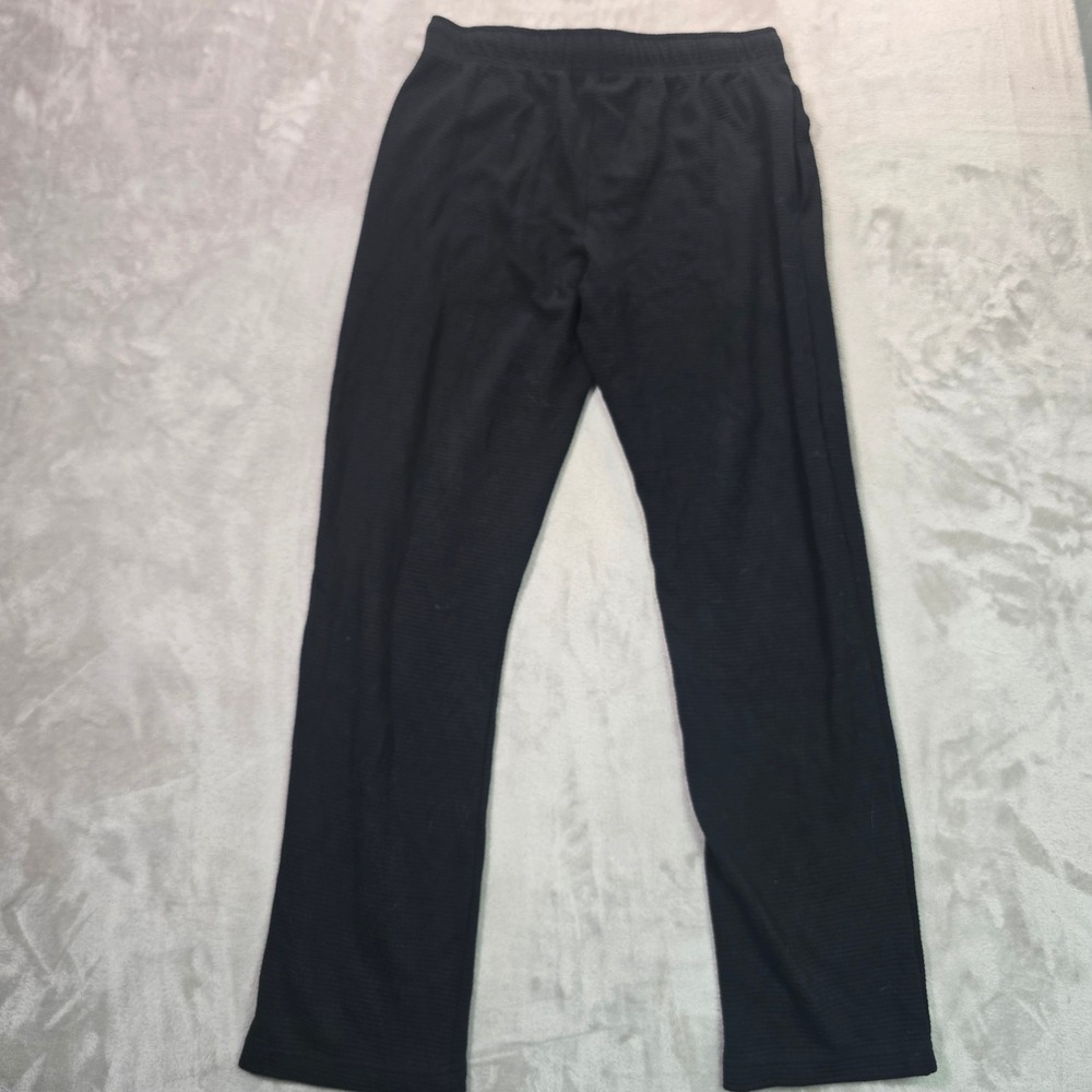 Goodfellow & Co Mens Black Ribbed Lounge Pants Size M Drawstring Button Fly